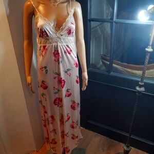 Sofia & Me Floral Satin Maxi Slip Dress